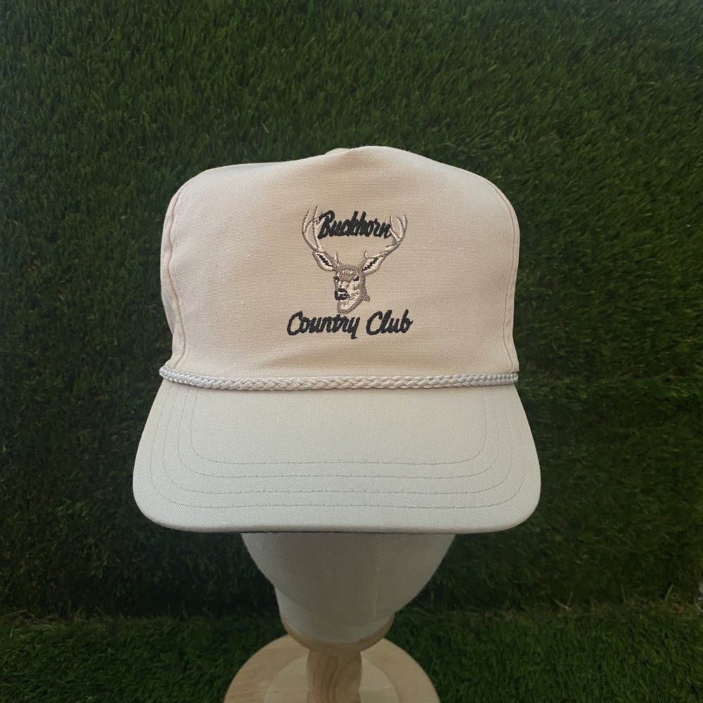 VTG Buckhorn Country Club rope trucker hat gray adjustable